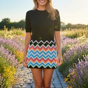 Blue Rain Skirt Ikat Mini